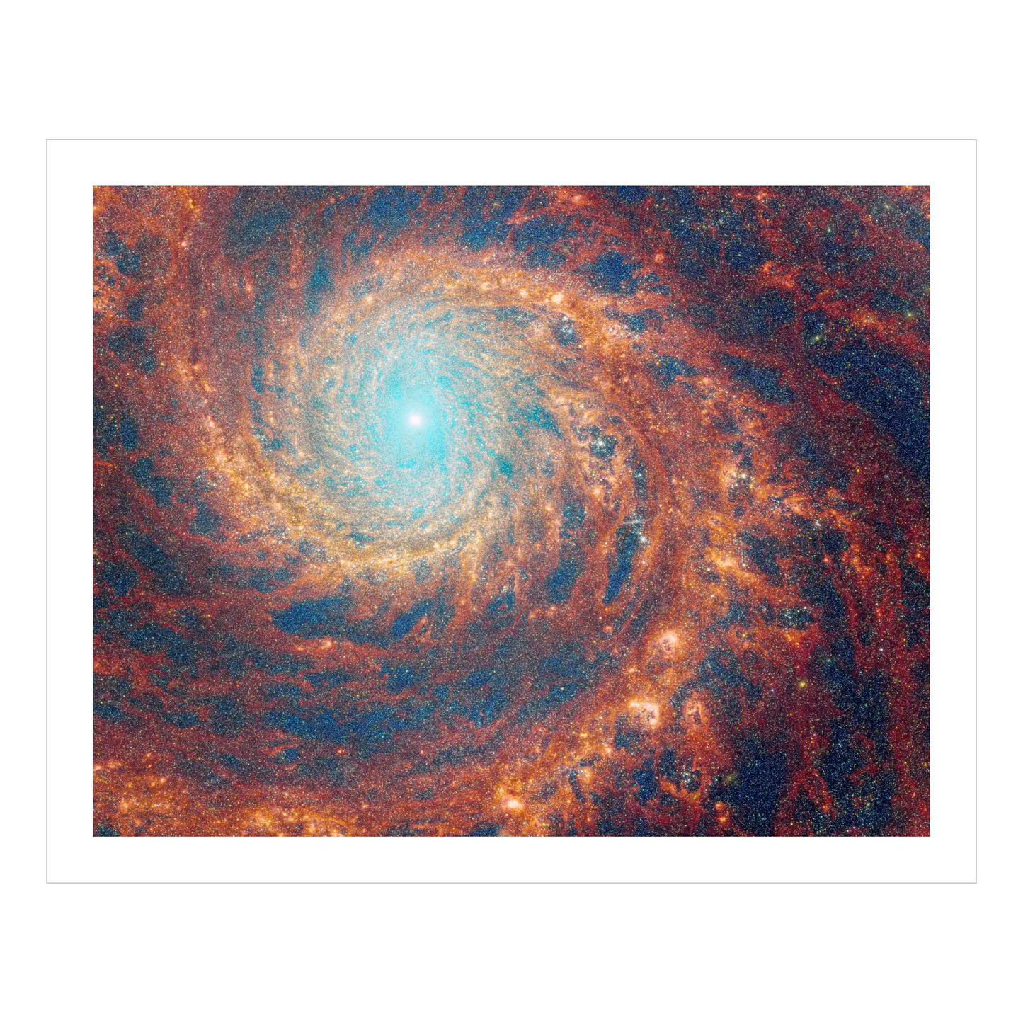 Spiral Galaxy M51 (MIRI & NIRcam combined) - section