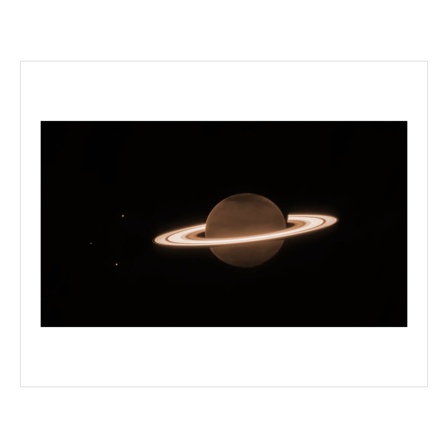 Saturn with Moons in Near-Infrared