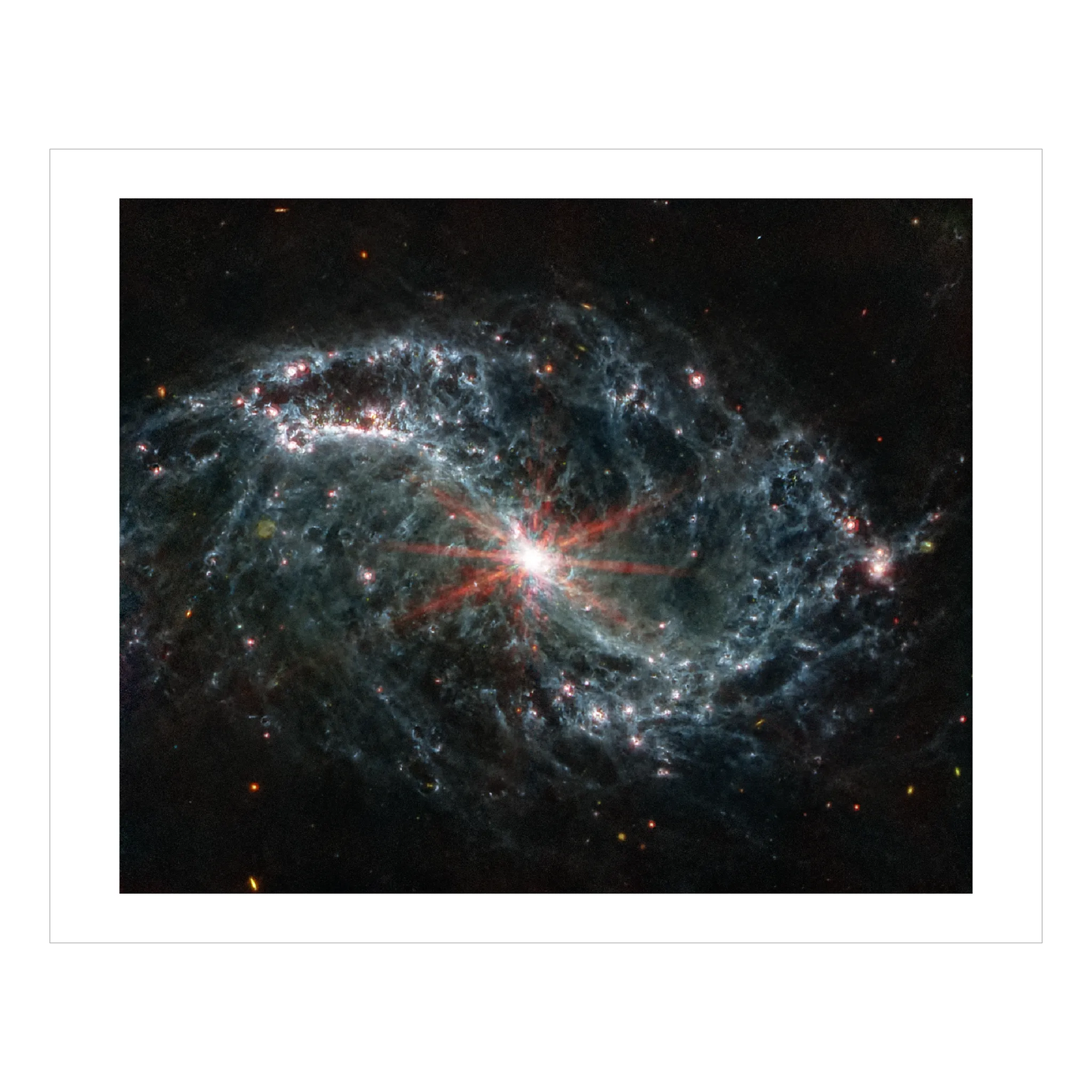 Spiral Galaxy NGC 7496 (MIRI Image)