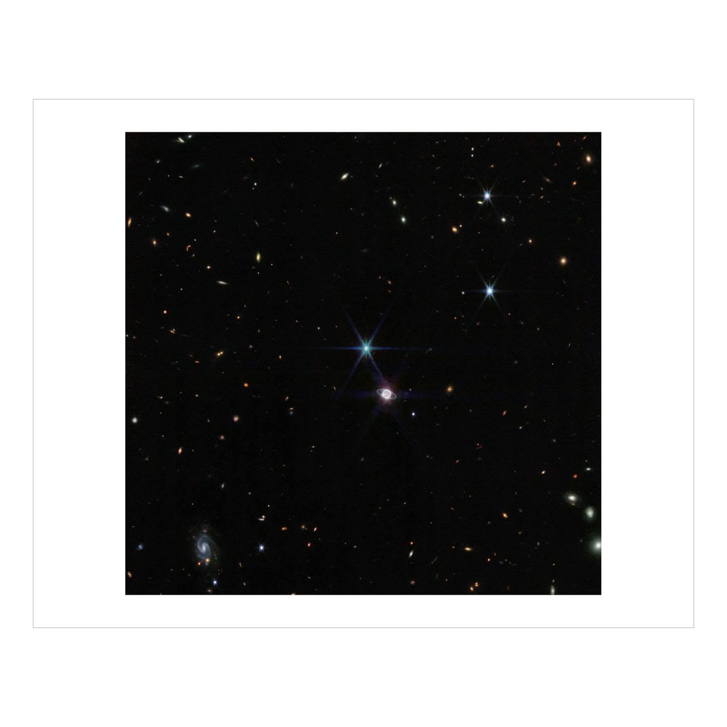 Rare View of Neptune's Rings (wide view)