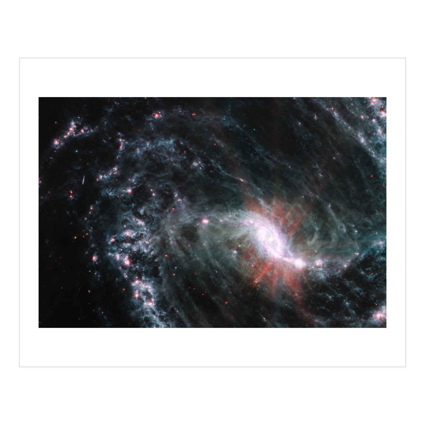 Spiral Galaxy NGC 1365 (MIRI Image)