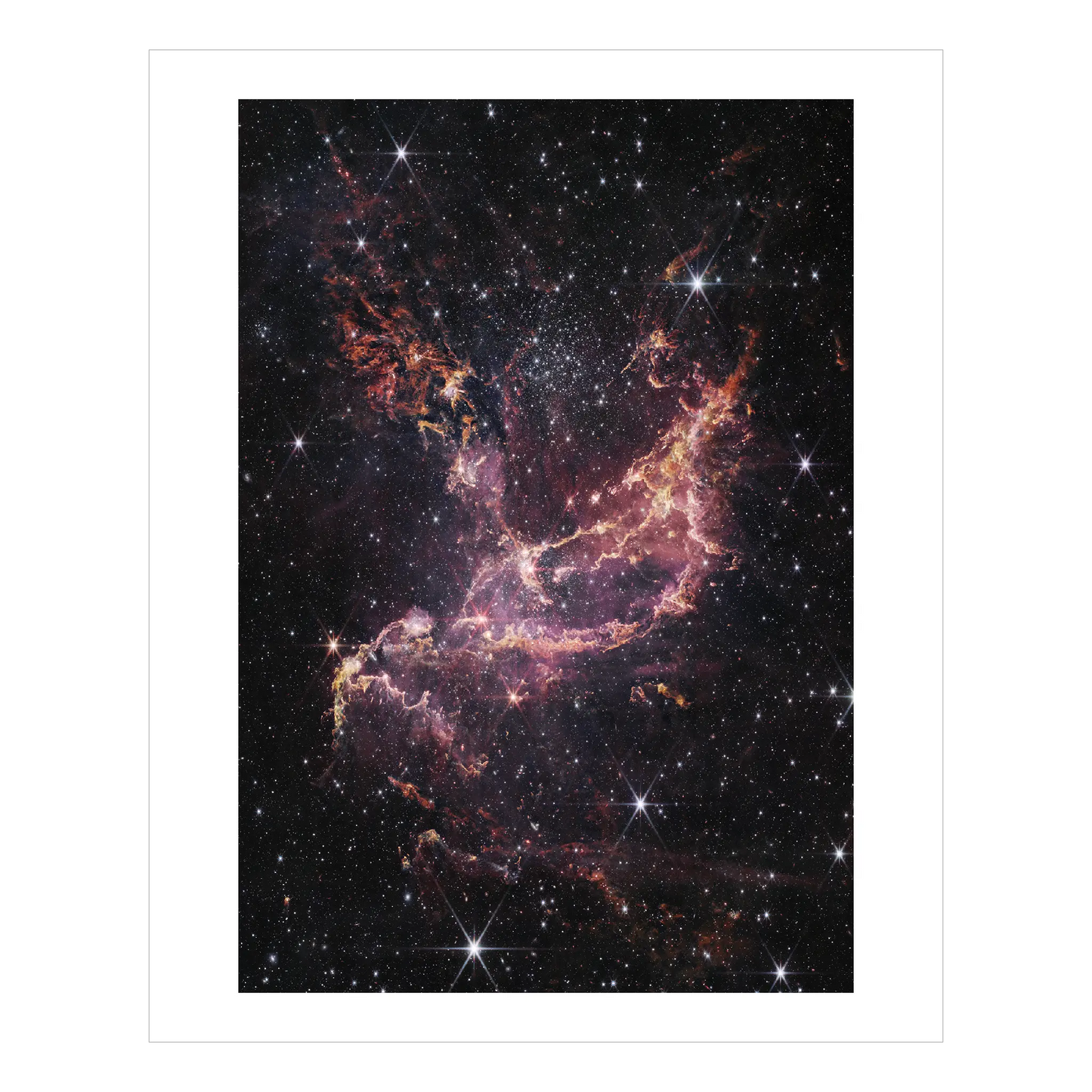 “Dusty Ribbons” of Cluster NGC 346 (NIRCam)