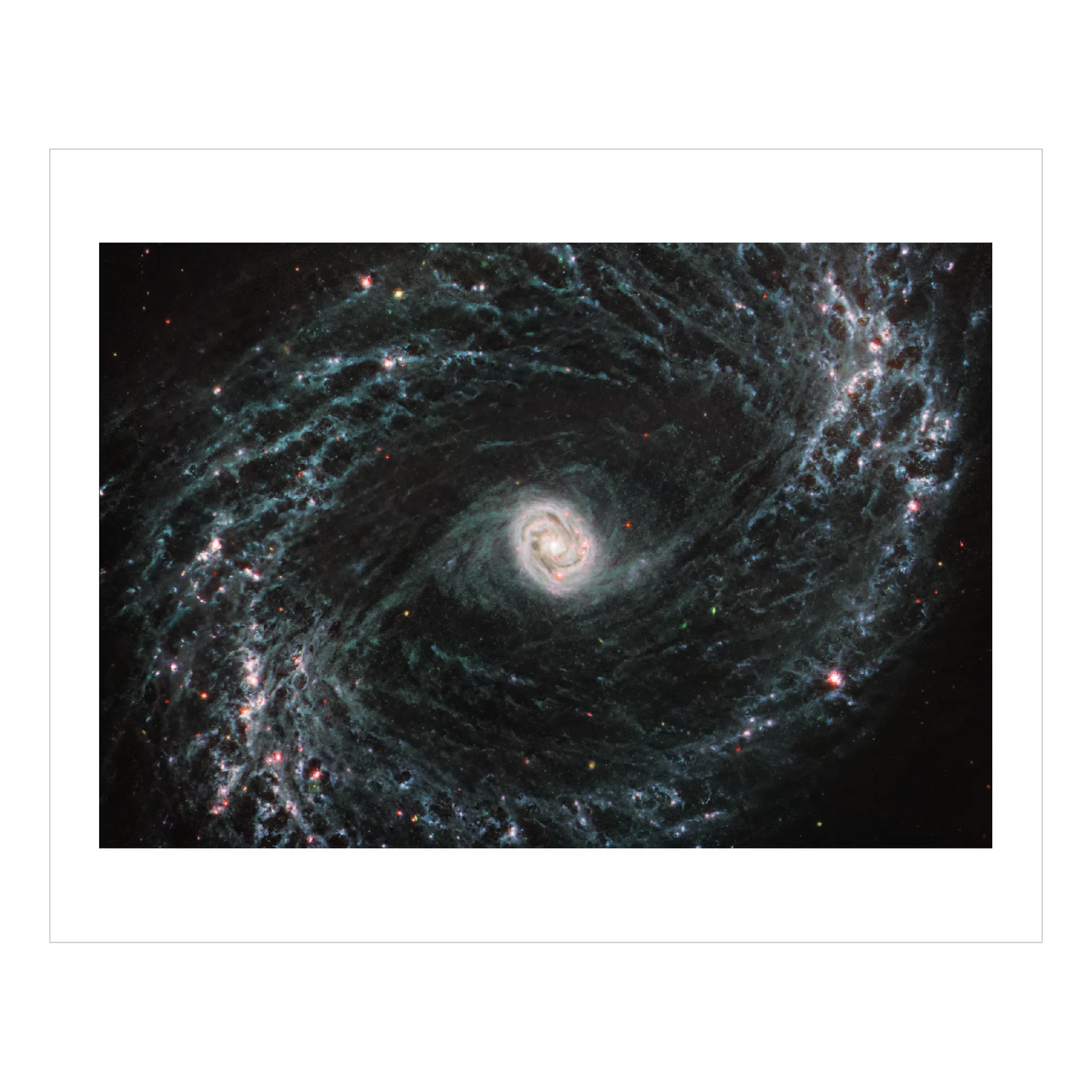 Spiral Galaxy NGC 1433 (MIRI Image)