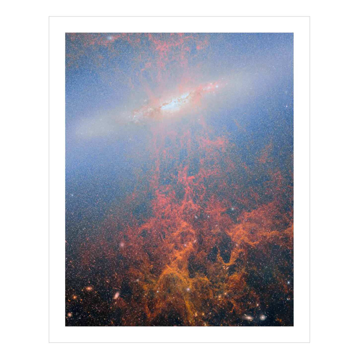 The Cigar Galaxy in Infrared - Messier 82 (NIRCam) - section
