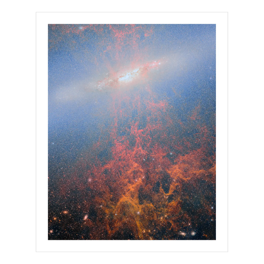 The Cigar Galaxy in Infrared - Messier 82 (NIRCam) - section