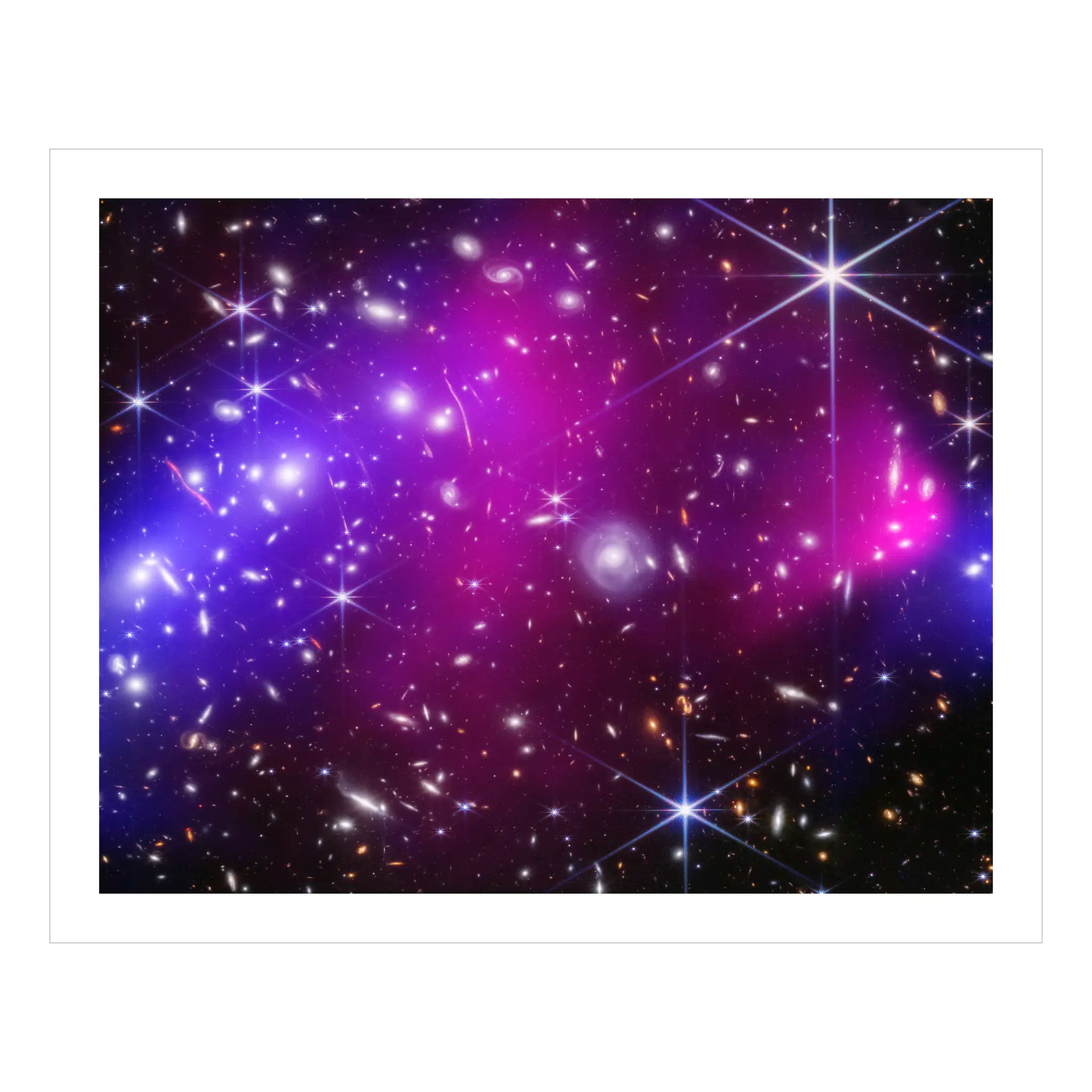 The Bullet Cluster (Webb & Chandra composite) - section