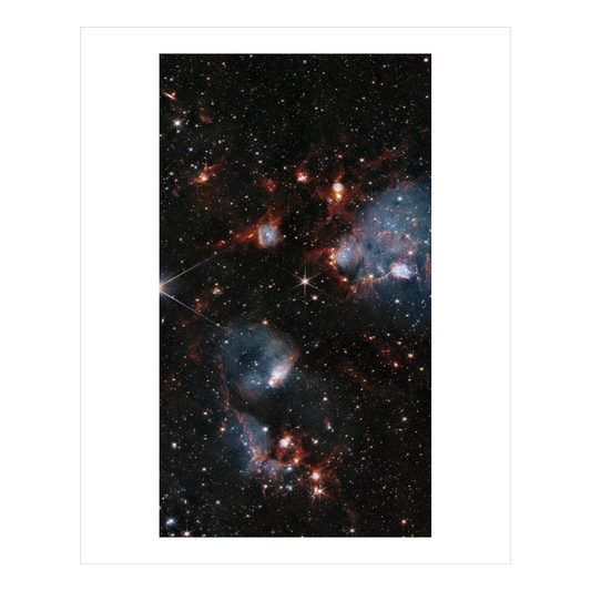Star Cluster Duo of NGC 460 and NGC 456 (Webb & Hubble composite)