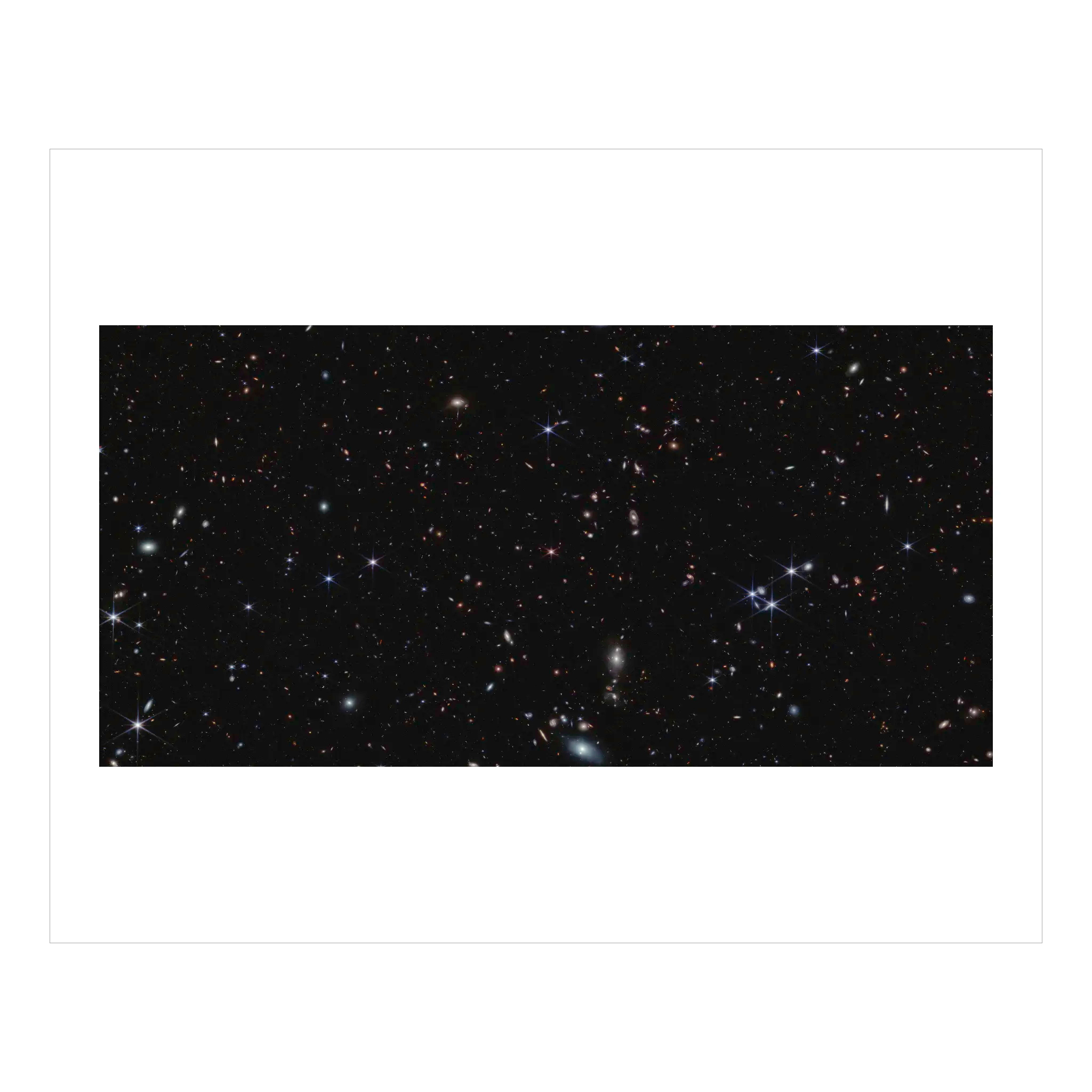 Quasar J0100+2802 And 20,000 Galaxies – James Webb Space Telescope Prints