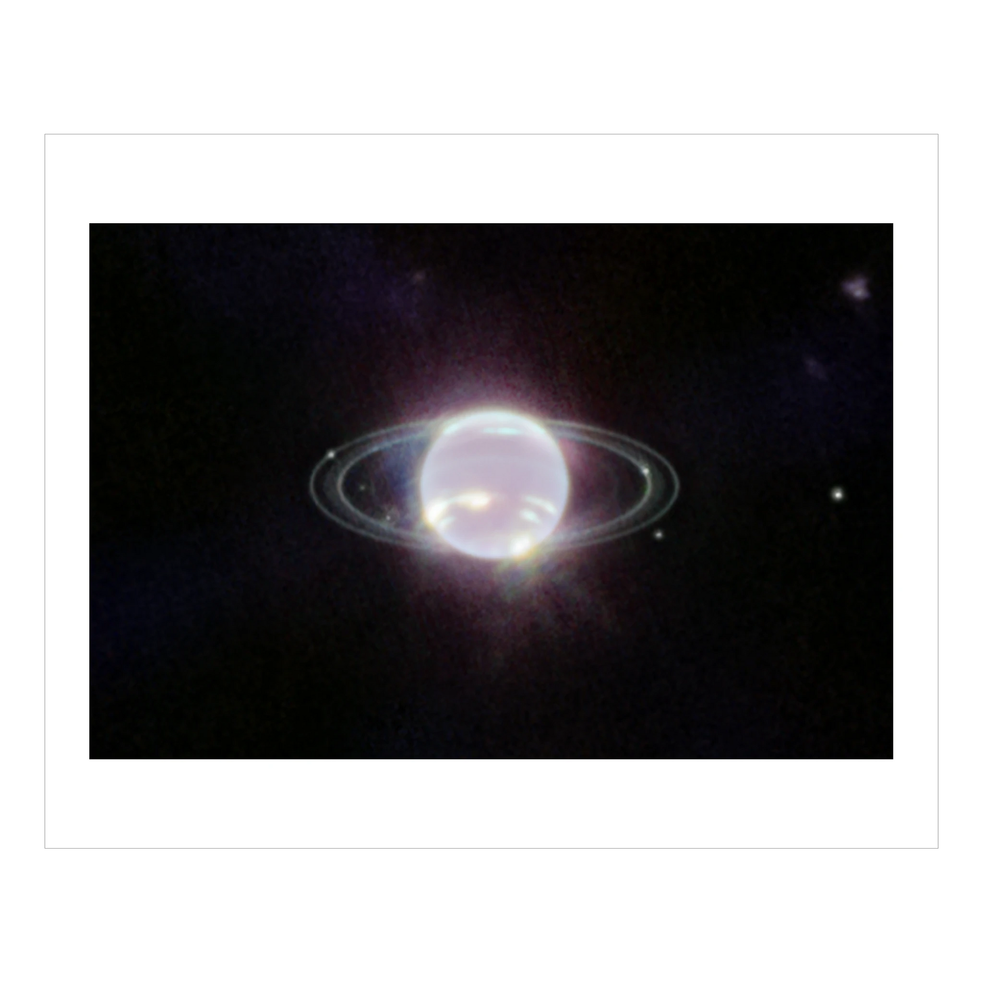 Rare View of Neptune's Rings (close up) – James Webb Space Telescope Prints